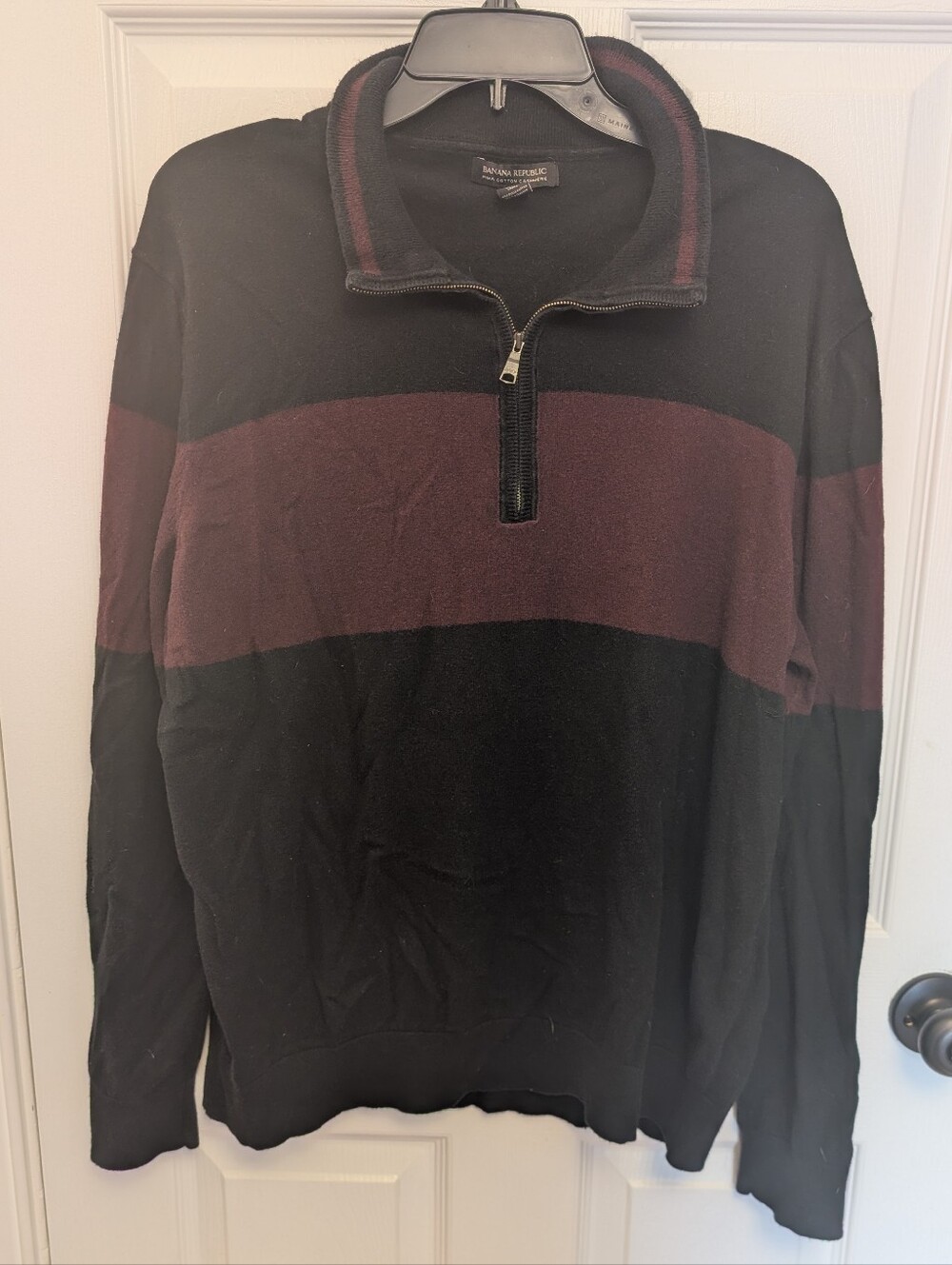 Banana Republic Pima Cotton Cashmere Sweater Half-Zip - XL
